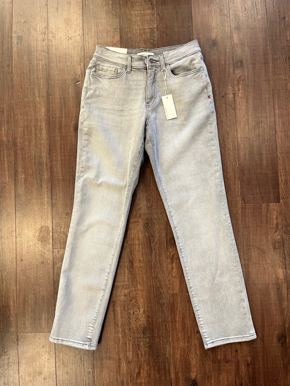 Warp + Weft Women's Stretch Girlfriend Jeans, Gray, Sz-4/27 NWT